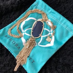 NWOT Kendra Scott Rayne necklace in Navy Cat Eye